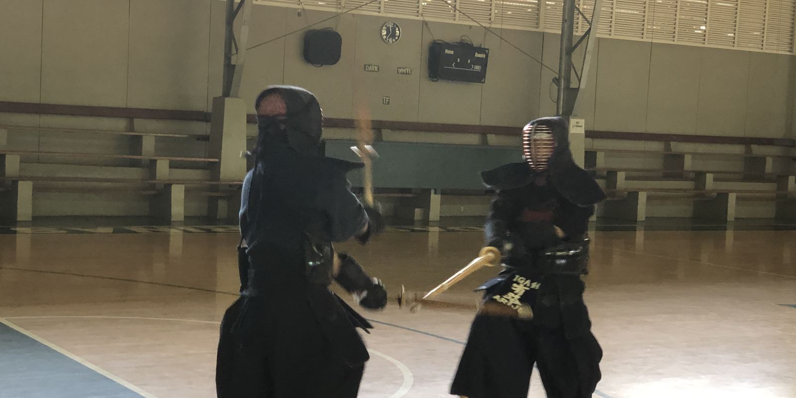 Students practising together in a training hall