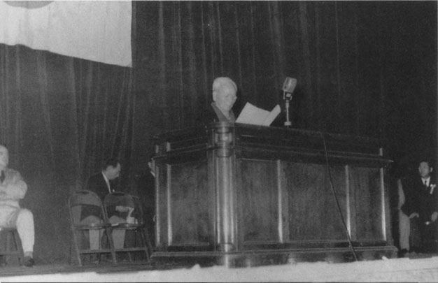 Gichin Funakoshi photographed in 1953